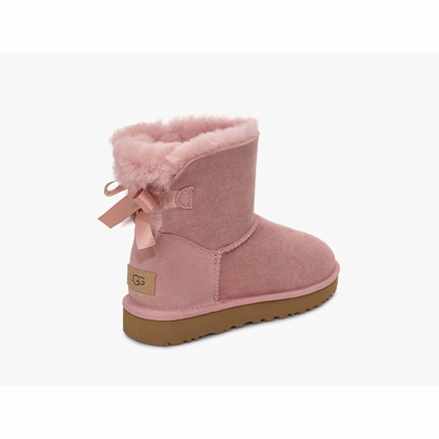 Botas UGG Mini Bailey Bow II Mulher Rosa | PT-XNQTJ